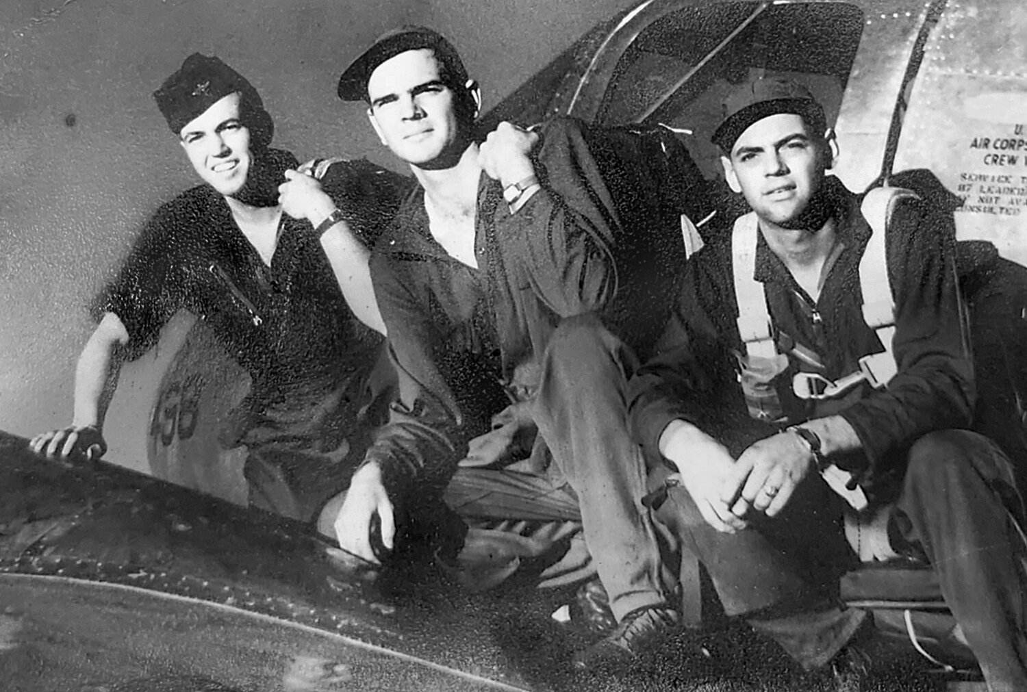 Don Buswell, center, is pictured during his time in the Air Force in this photo he provided to The Chronicle.